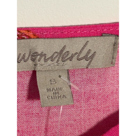 Wonderly Women’s Hot Pink Floral Paisley Double Slit Maxi Tank Dress S - Picture 13 of 14